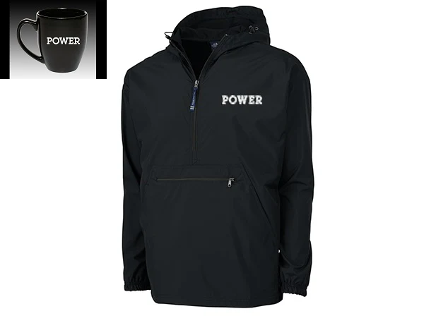 "POWER" Limited Edition Bundle: POWER Rain Jacket + POWER Bistro Mug- SIRE SPIRITS VIP