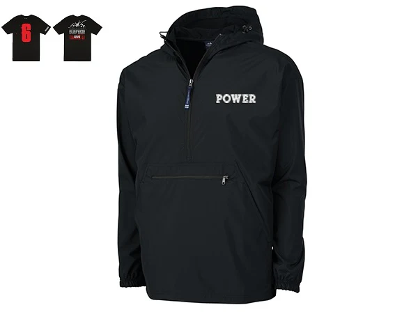 "POWER" Limited Edition Bundle: POWER Rain Jacket + POWER MSG Tee- SIRE SPIRITS VIP